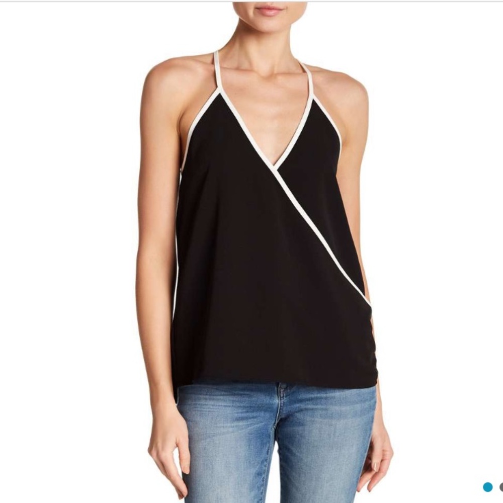 NEW Ro & De Black with Ivory Trimmed Cami